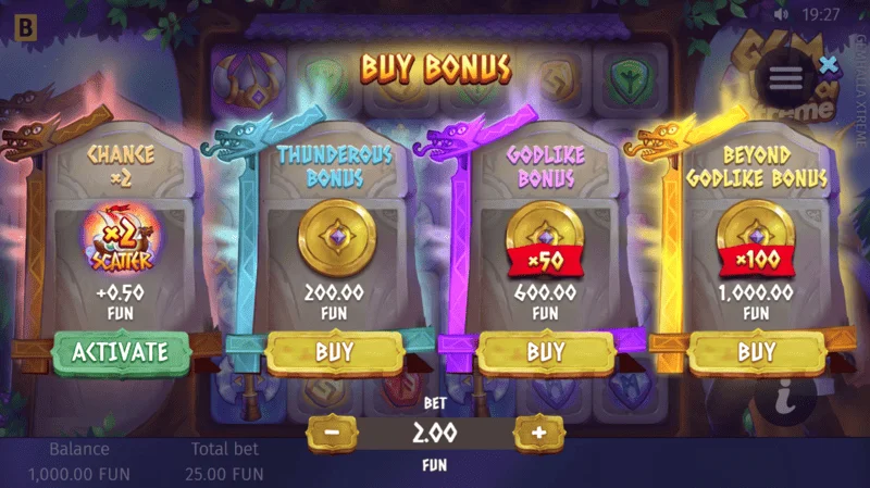 Gemhalla Xtreme - buy bonus screen